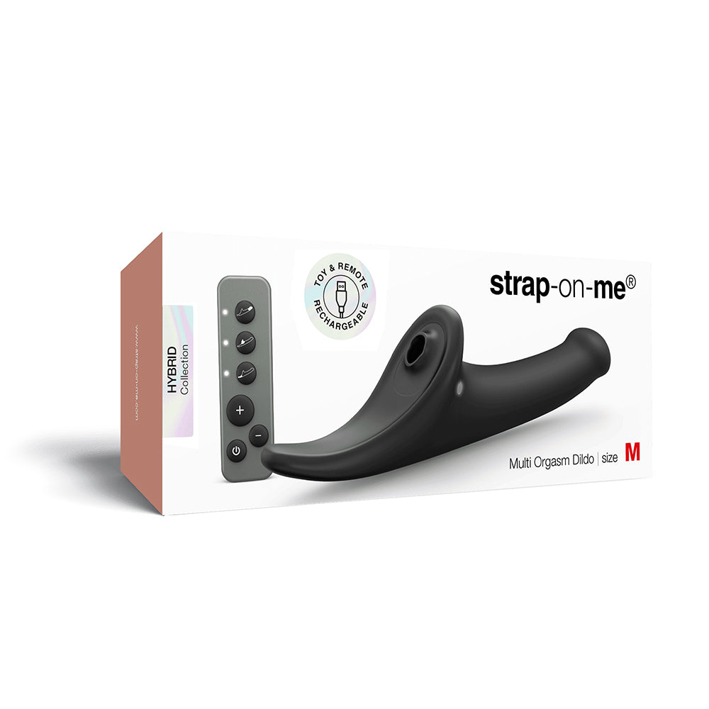 Strap-On-Me Multi Orgasm Dildo - Black (M)